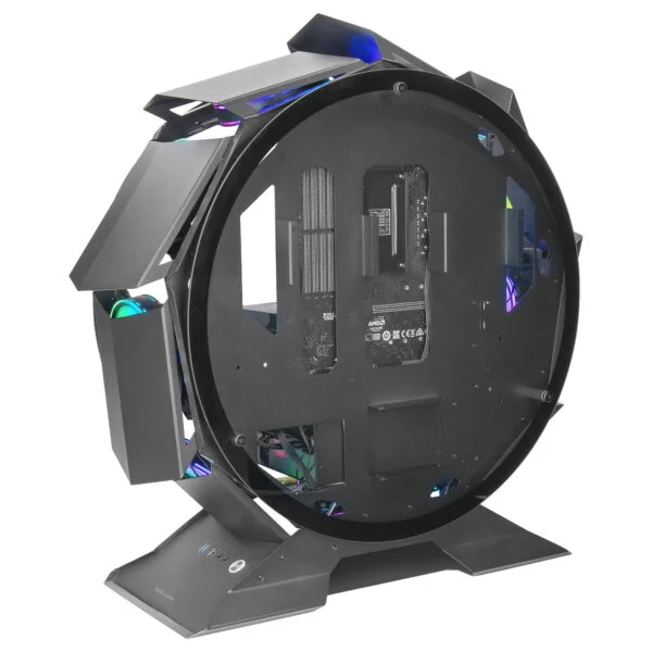 Caja Mars Gaming Esférica S/F USB mATX Negra (MCORB)