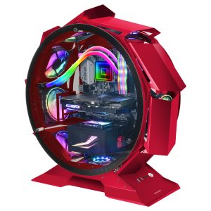 Caja Mars Gaming Esférica S/F USB mATX Roja (MCORBR)
