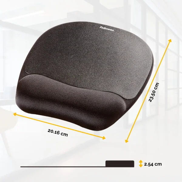 Alfombrilla+Reposamuñecas FELLOWES Espuma Memory Negro