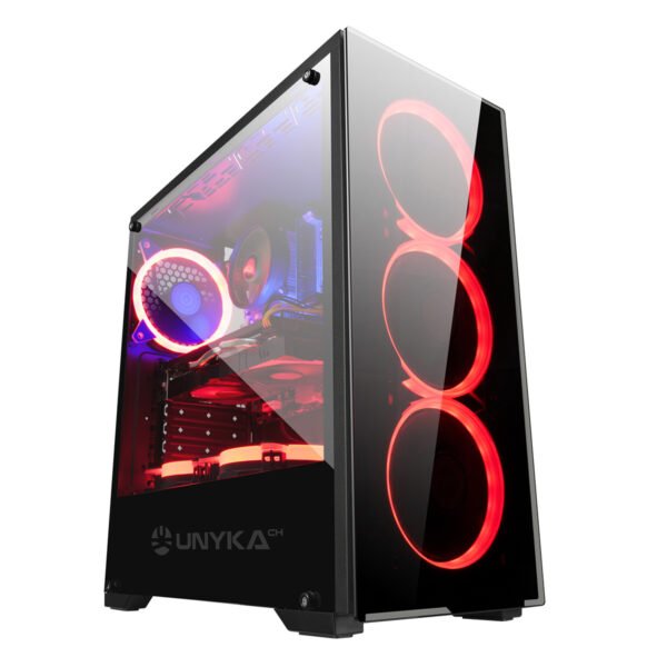 Caja UNYKA ARMOR EVO RGB S/F USB2/3 ATX Negra (511207)