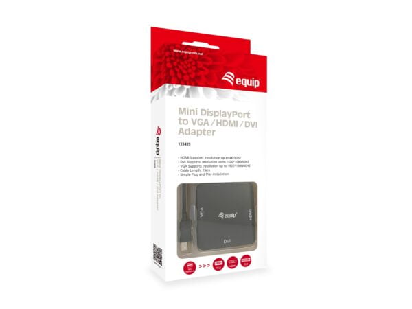 Adaptador EQUIP Mini Dp a HDMI/DVI/VGA (EQ133439)