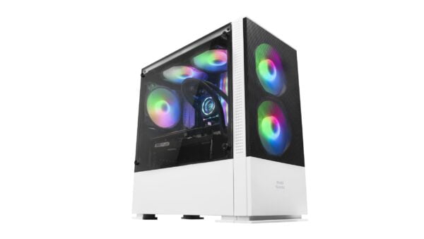 Semitorre Mars Gaming mATX RGB S/Fuente Blanco (MCZW)