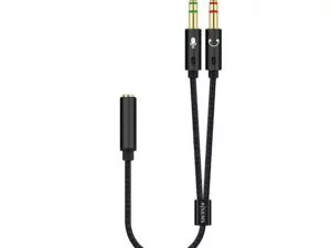 Adaptador AISENS Jack3.5/H a 2Jack3.5/M Neg (A128-0418)