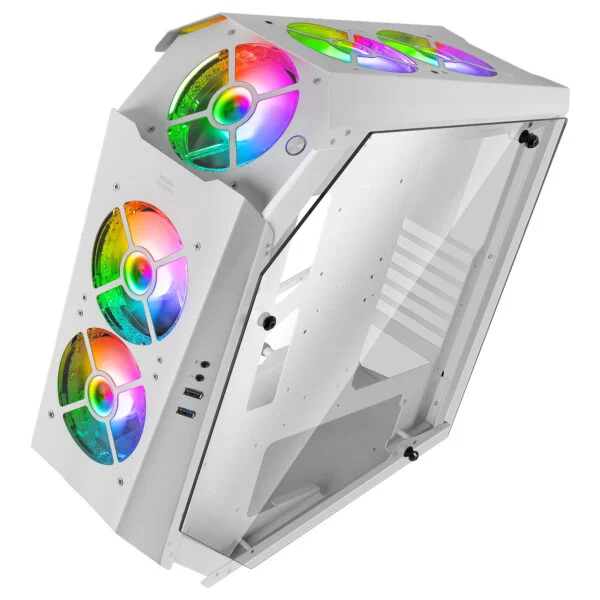 Semitorre Mars Gaming 5x120mm RGB Sin/F Blanco (MC51W)