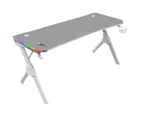 Mesa Mars Gaming 140x60 x75cm RGB Blanca (MGD140RGBW)