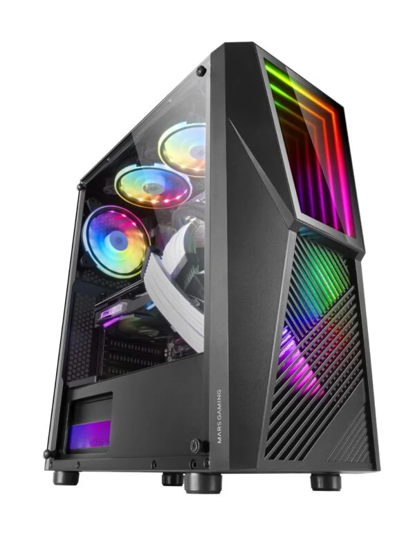Semitorre Mars Gaming ARGB S/F USB ATX Negra (MC777)