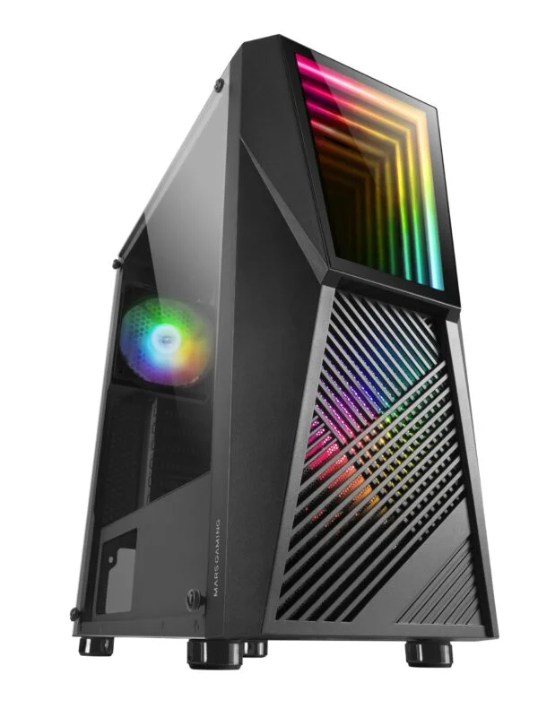 Semitorre Mars Gaming ARGB S/F USB ATX Negra (MC777)