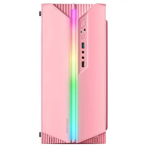 Caja Mars Gaming ARGB S/F mATX Mini-ITX Rosa (MCS1P)