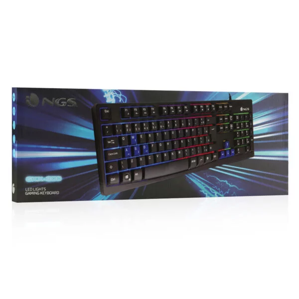 Teclado Gaming NGS Multimedia USB Negro (GKX-300)