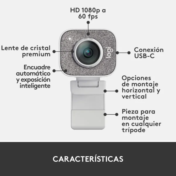 WebCam LOGITECH StreamCam FHD USB-C Blanca (960-001297)