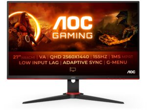 Monitor Gaming AOC 27 VA QHD Negro/Rojo (Q27G2E/BK)