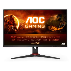 Monitor Gaming AOC 24 WLED FHD Negro/Rojo (24G2SAE/BK)