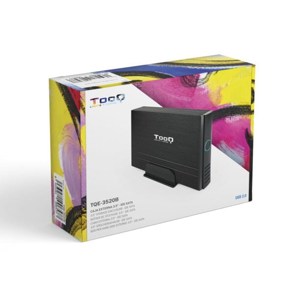 Caja TOOQ HDD 3.5 IDE/SATA USB 2.0 Negra (TQE-3520B)