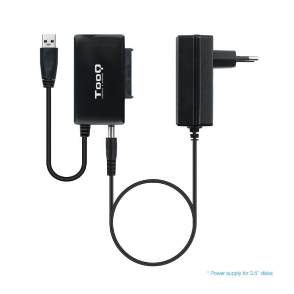 Adaptador TOOQ USB-A a SATA 2.5/3.5 Negro (TQHDA-01A)