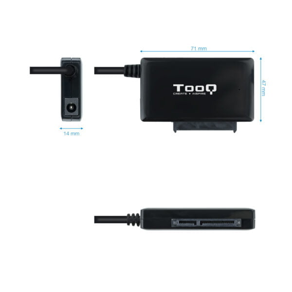 Adaptador TOOQ USB-A a SATA 2.5/3.5 Negro (TQHDA-01A)