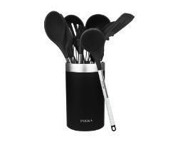 Set utensilios cocina CECOTEC 9unidades Negro