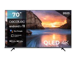 TV CECOTEC 70" V1+ VQU11070+ 4K UHD QLED Negro