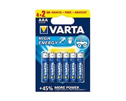 Pilas VARTA Longlife Power AAA LR03 Blister 6 (4+2)