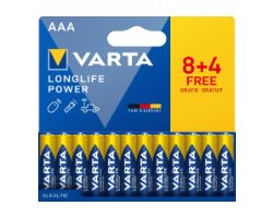 Pilas Varta Longlife Power AAA Blister 8+4
