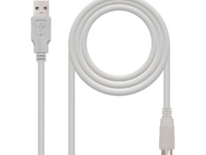 Nanocable USB-A/M a USB-B/M 1m Beige