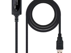 Nanocable USB-A/M a USB-A/H 5m Negro