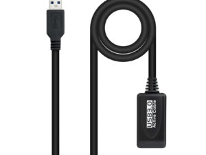 Nanocable USB-A/M a USB-A/H 5m Negro