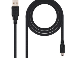 Nanocable USB-A/M a Mini USB-B/M 1m Negro