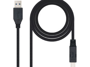 Nanocable USB-A/M a USB-B/M 2m Negro
