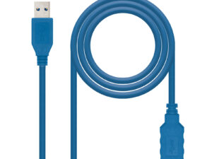 Nanocable USB-A/M a USB-A/H 2m Azul