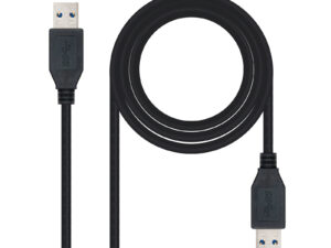 Nanocable USB-A/M a USB-A/M 2m Negro