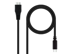 Nanocable USB-C/M a mUSB/M 1m Negro