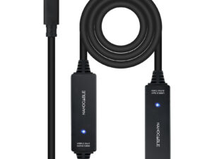 Nanocable USB-C M/H Cable 10m Negro