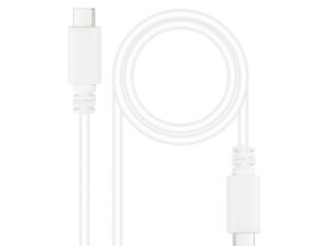 Nanocable USB-C/M a USB-C/M 1m Blanco