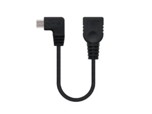Nanocable mUSB-B/M a USB-A/H 15cm Negro