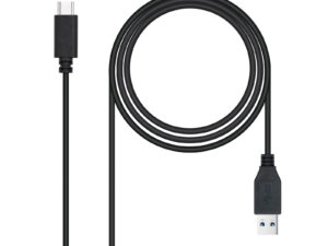 Nanocable USB-A/M a USB-C/M 2m Negro