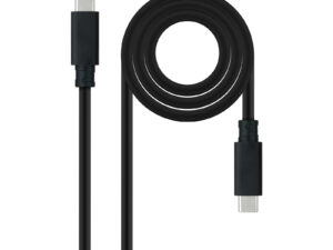 Nanocable USB-C/M USB-C/M 0.5m Gris/Negro
