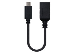 Nanocable USB-C/M a USB-A/H 15cm Negro