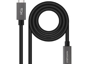 Nanocable USB-C/M a USB-C/H 0.5m Negro