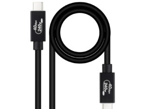 Nanocable USB-C 4.0 M/M 1m Negro
