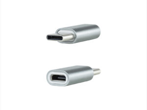 Nanocable USB-C/M a mUSB/H Aluminio Gris