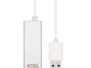 Adaptador Nanocable USB 3.0 a RJ45 Plata