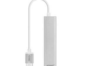 Nanocable 3xUSB 3.0 a RJ45 15cm Plata