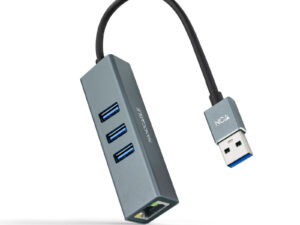 Adaptador Nanocable USB-A a 3xUSB-A/RJ45