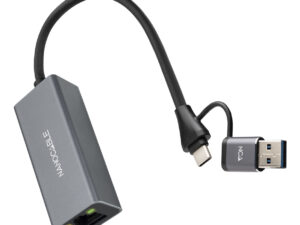 Conversor Nanocable USB-A+USB-C/M a RJ45