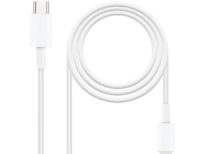 Nanocable Lightning/M a USB-C/M 1m Blanco