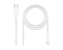 Nanocable Lightning/M a USB-C/M 1m Blanco