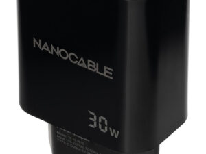 Cargador Pared Nanocable 1xUSB-C 30W Negro