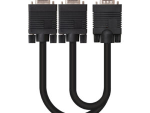 Nanocable 1xVGA/M a 2xVGA/H 45Cm Negro