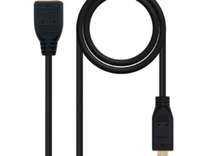 Nanocable HDMI A/M a HDMI D/M 0.8m Negro