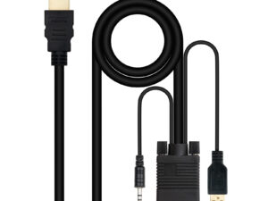 Nanocable HDMI/M a VGA/Jack/USB-A/M Negro